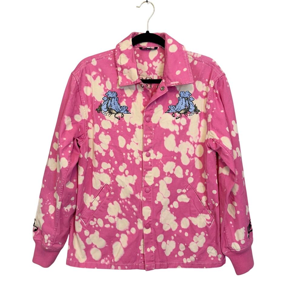 Opening Ceremony Scorpion Coach Jacket S Pink Snap Tie Dye Streetwear Hypebeast